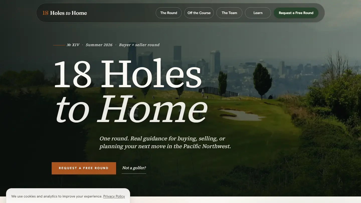 18HolesToHome — live product screenshot