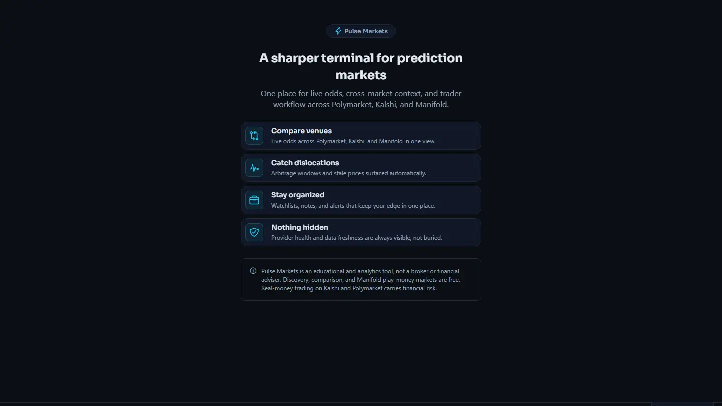 Pulse Markets — live product screenshot